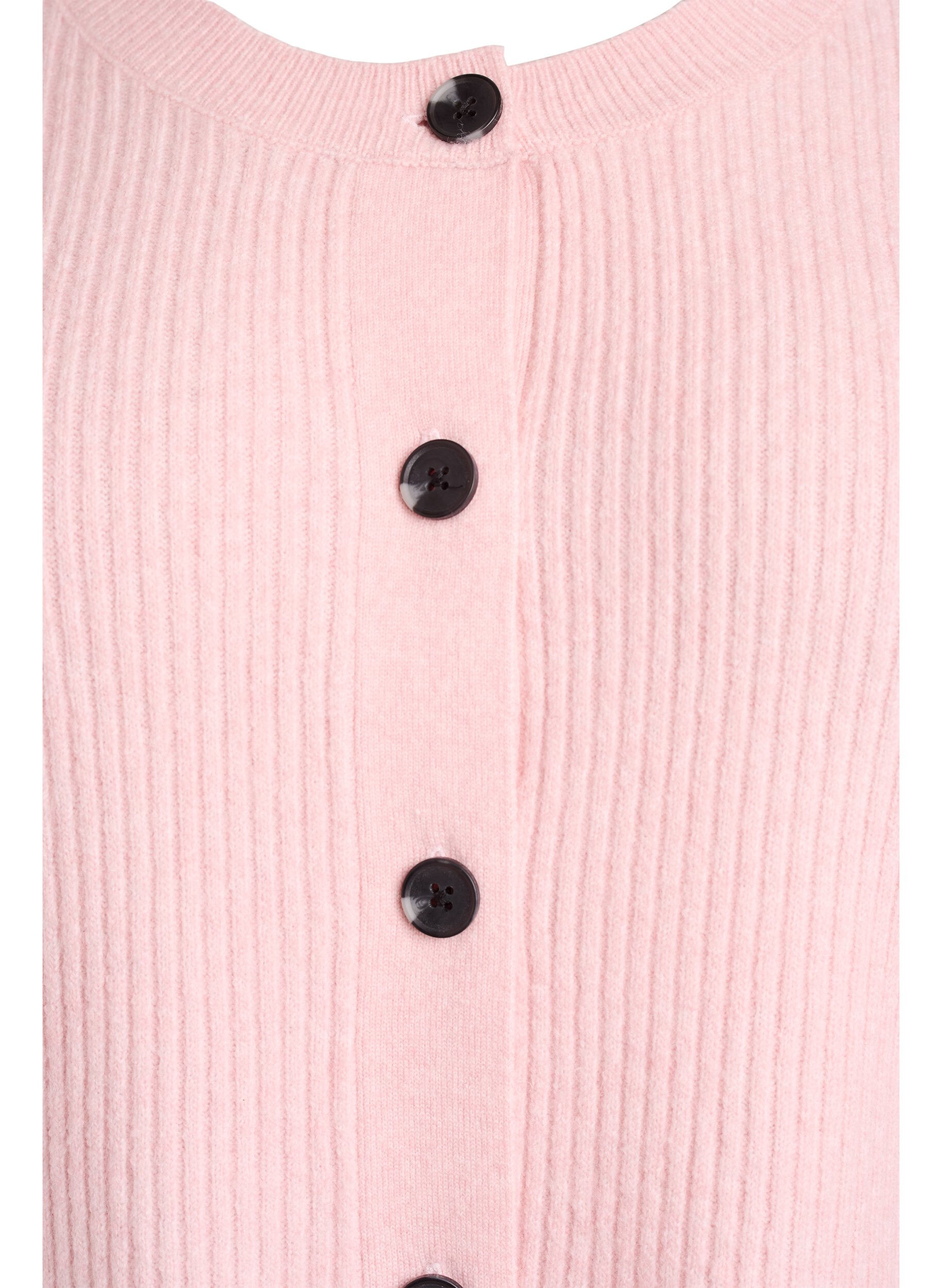 ZizziCardigan en tricot c&ocirc;tel&eacute; avec boutons, Rose, Packshot image number 2