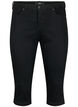 Pantacourt Emily coupe slim en denim, Black, Packshot image number 0