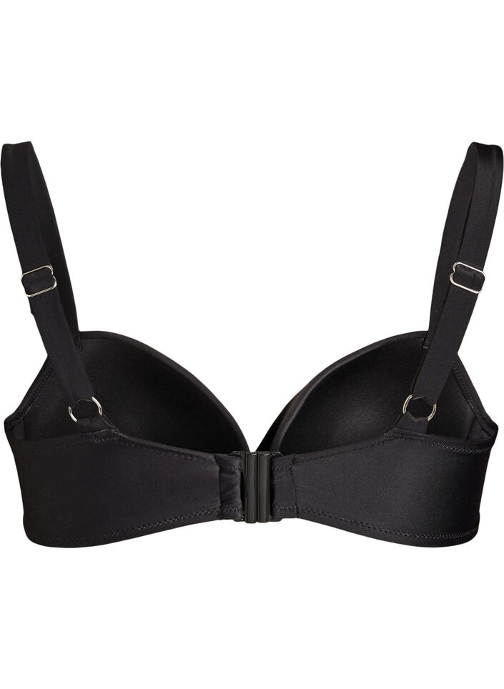 Haut de bikini avec armatures et drapé, Noir, Packshot image number 1