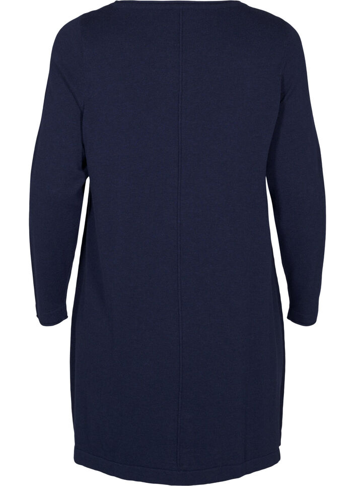 Robes tricotées en mélange coton-viscose, Bleu, Packshot image number 1