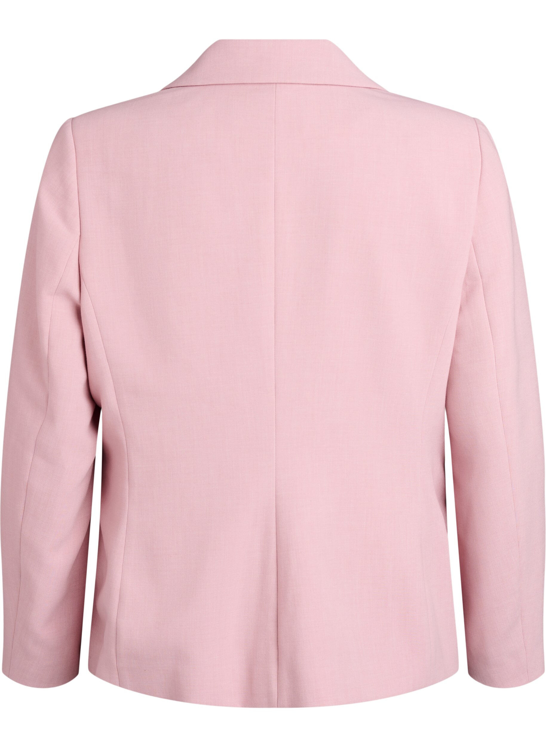 Zizzi Blazer classique avec fermeture &agrave; bouton unique et poches, Rose, Packshot image number 1