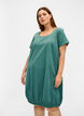 Robe en coton &agrave; manches courtes, Vert fonc&eacute;, Model image number 0