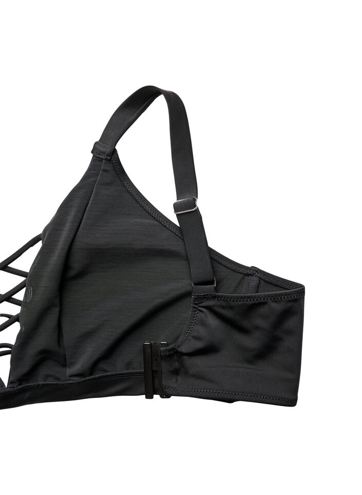 Haut de bikini avec détail ficelle, Noir, Packshot image number 3
