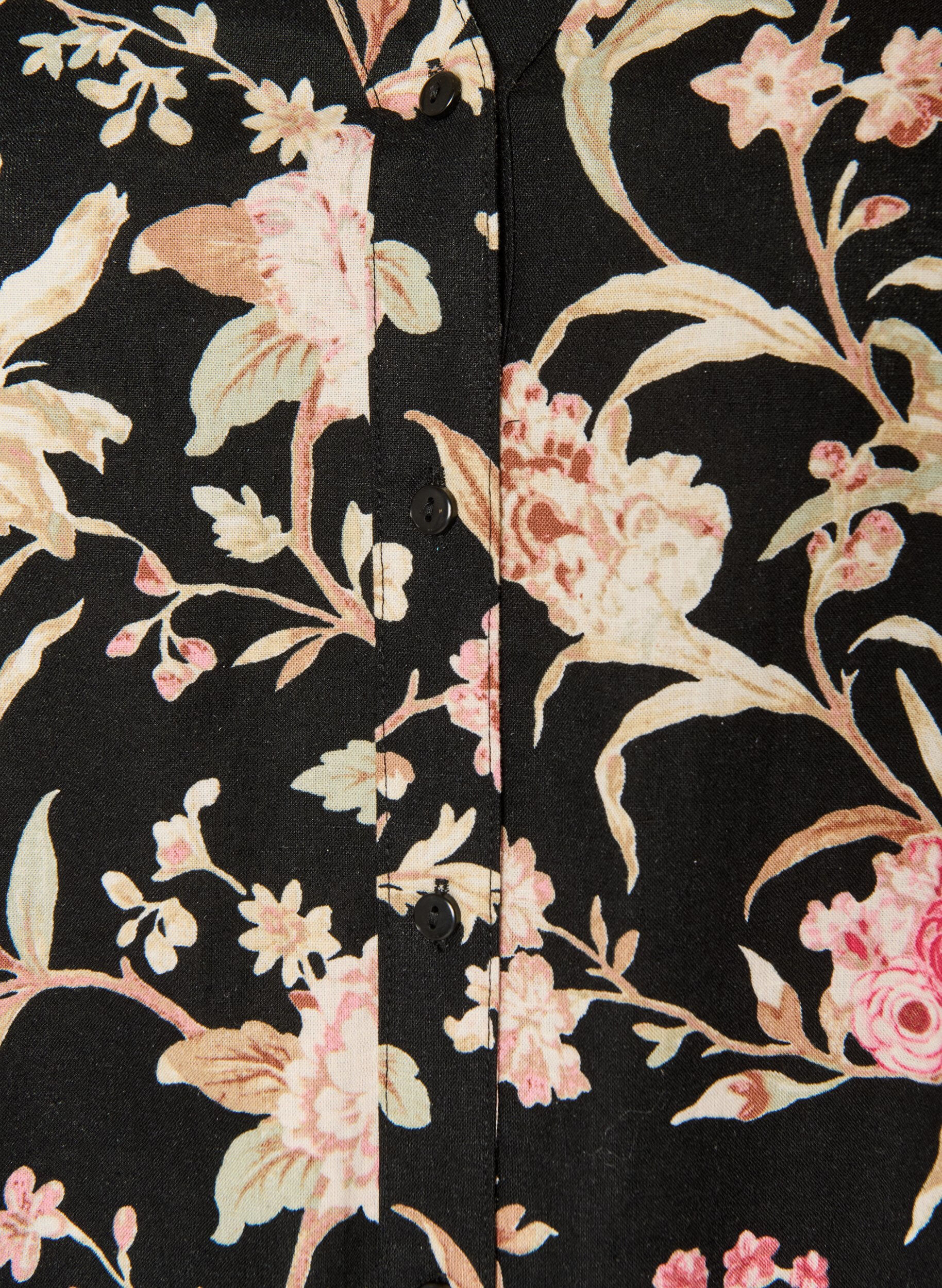 ZizziChemise longue en lin et viscose, Noir, Packshot image number 2