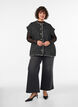 Gilet &agrave; carreaux avec boutons d&eacute;coratifs, Noir, Model image number 1