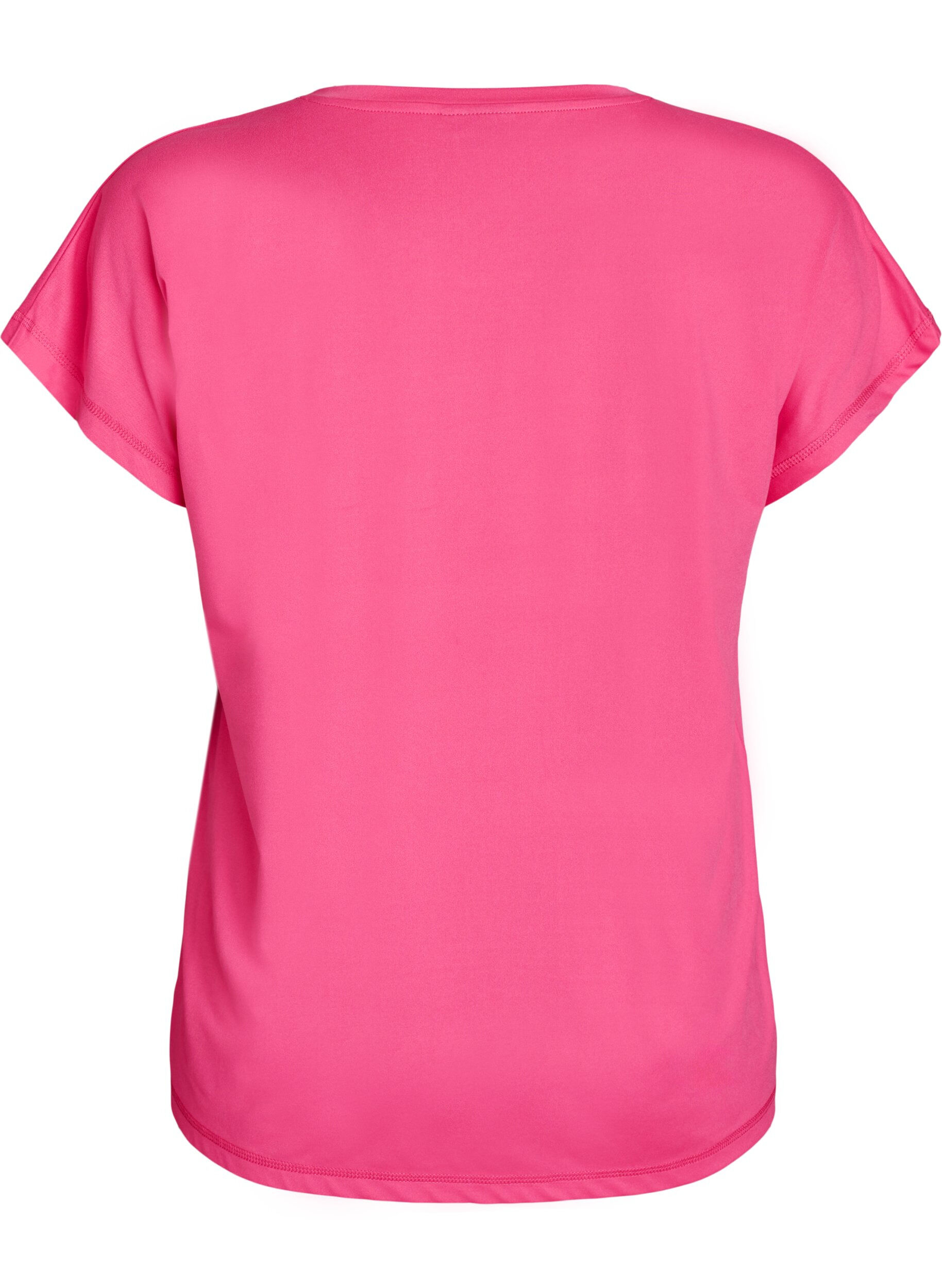 ZizziT-shirt de sport couleur unie, Rose, Packshot image number 1