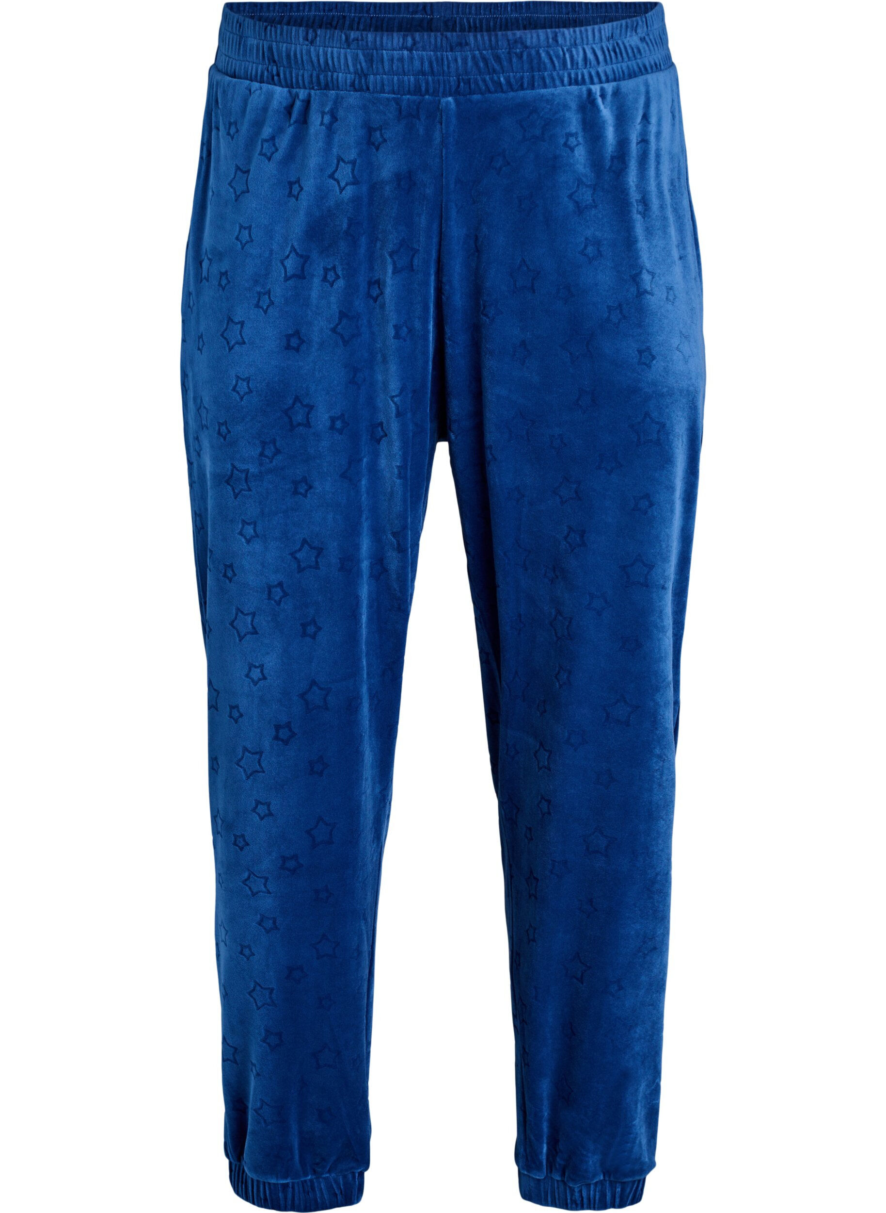 Pantalon en velours avec motif gaufr&eacute;