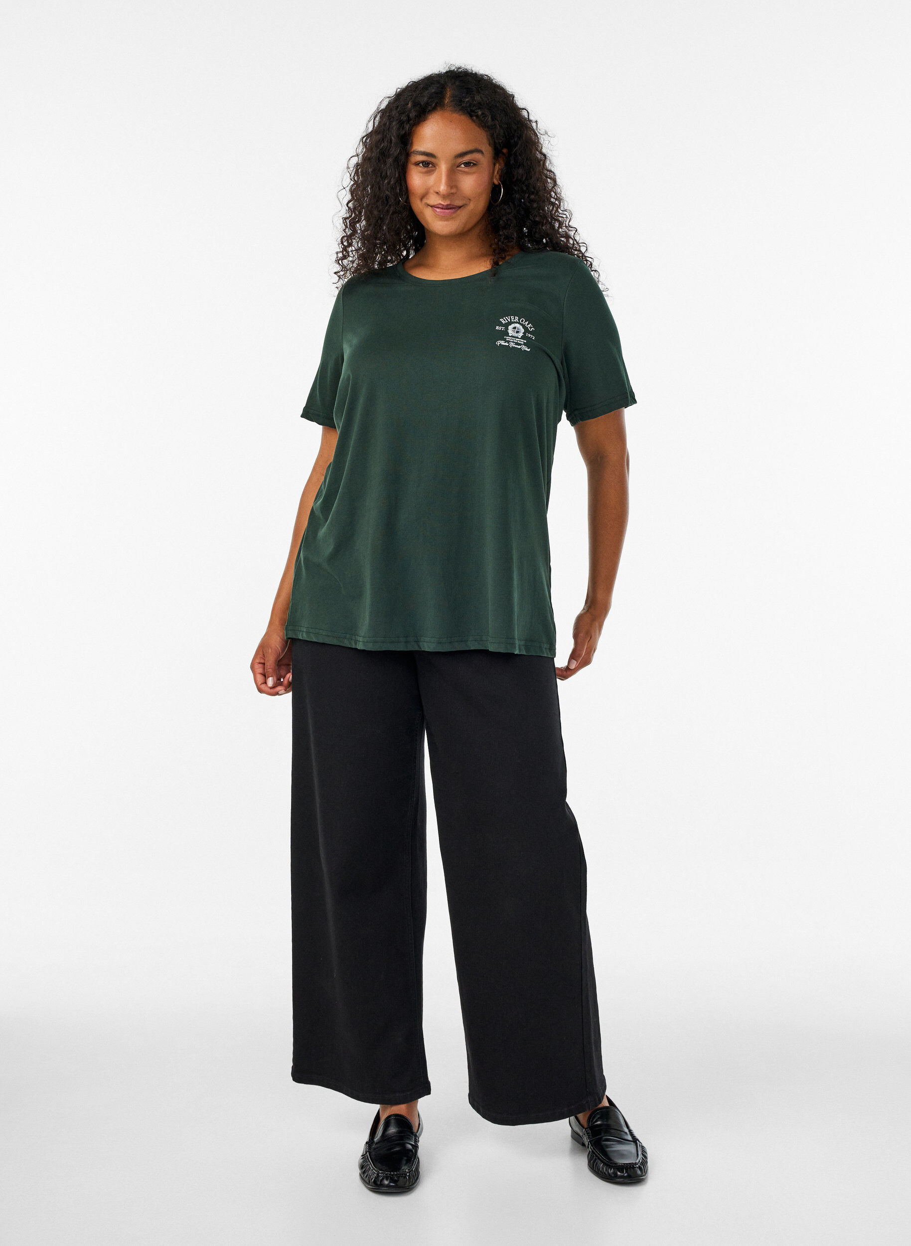 ZizziT-shirt imprim&eacute;, Vert, Model image number 1