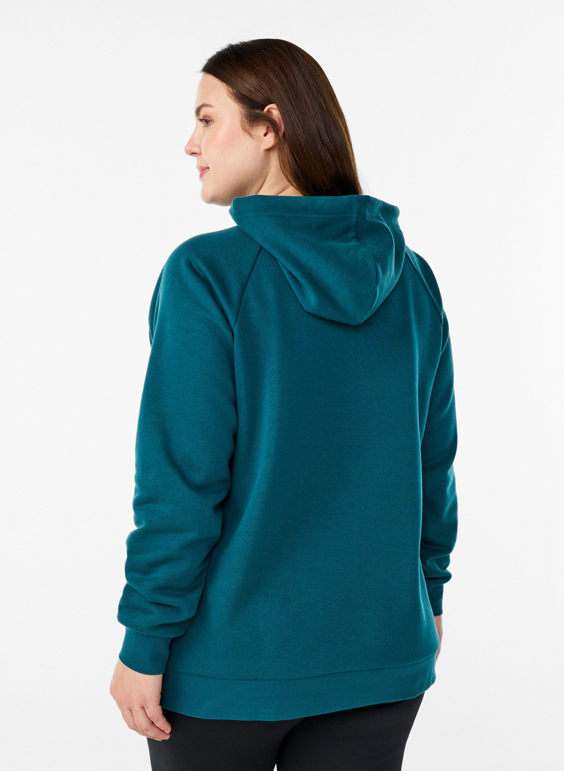 ZizziSweat &agrave; capuche avec motif brod&eacute; devant, Vert, Model image number 2