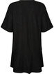 Robe courte coupe &eacute;vas&eacute;e avec des rayures paillet&eacute;es, Noir, Packshot image number 1