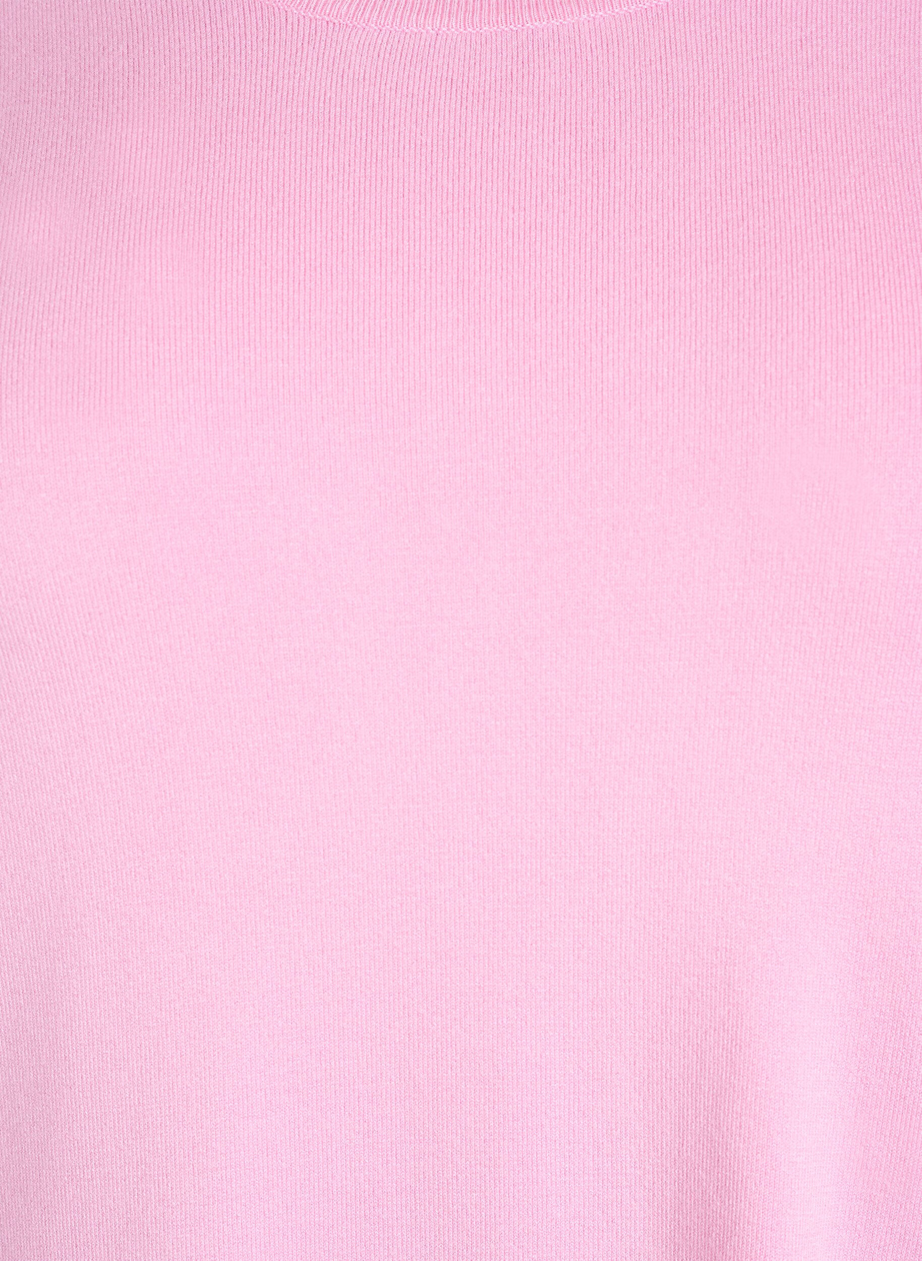 Zizzi Blouse en maille &agrave; manches courtes en viscose, Rose, Packshot image number 2