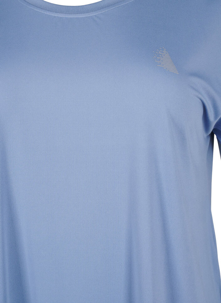 T-shirt de sport uni, Bleu, Packshot image number 2