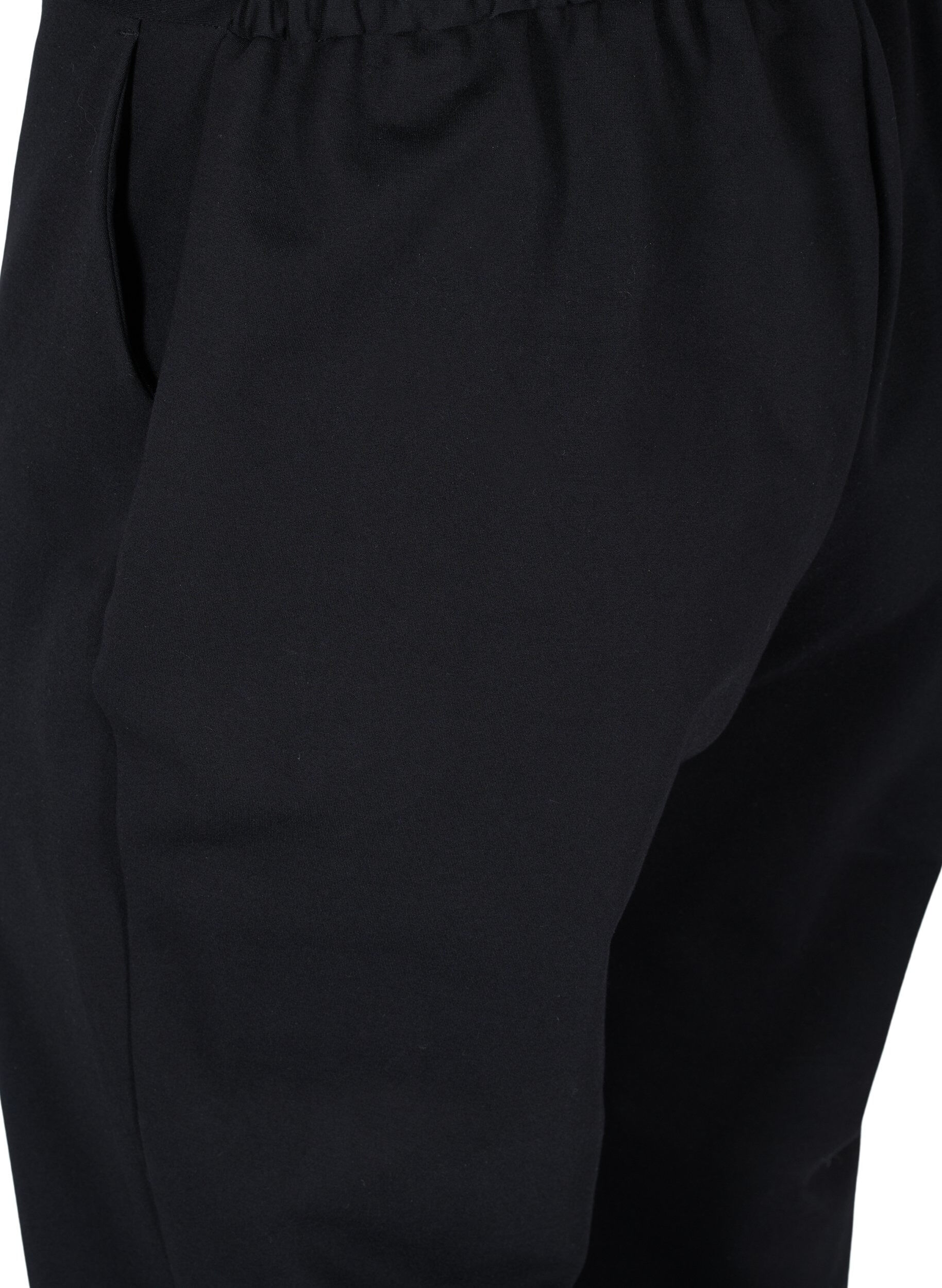 Zizzi Pantalon large avec poches, Black, Packshot image number 3