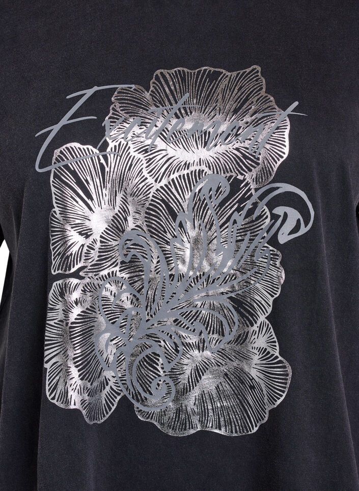 T-shirt en coton biologique avec une impression cool, Gris, Packshot image number 2