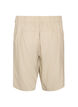Bermuda taille haute en lin et viscose, Beige, Packshot image number 1