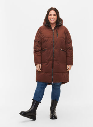 Manteau d'hiver avec capuche détachable, Friar Brown, Model image number 3