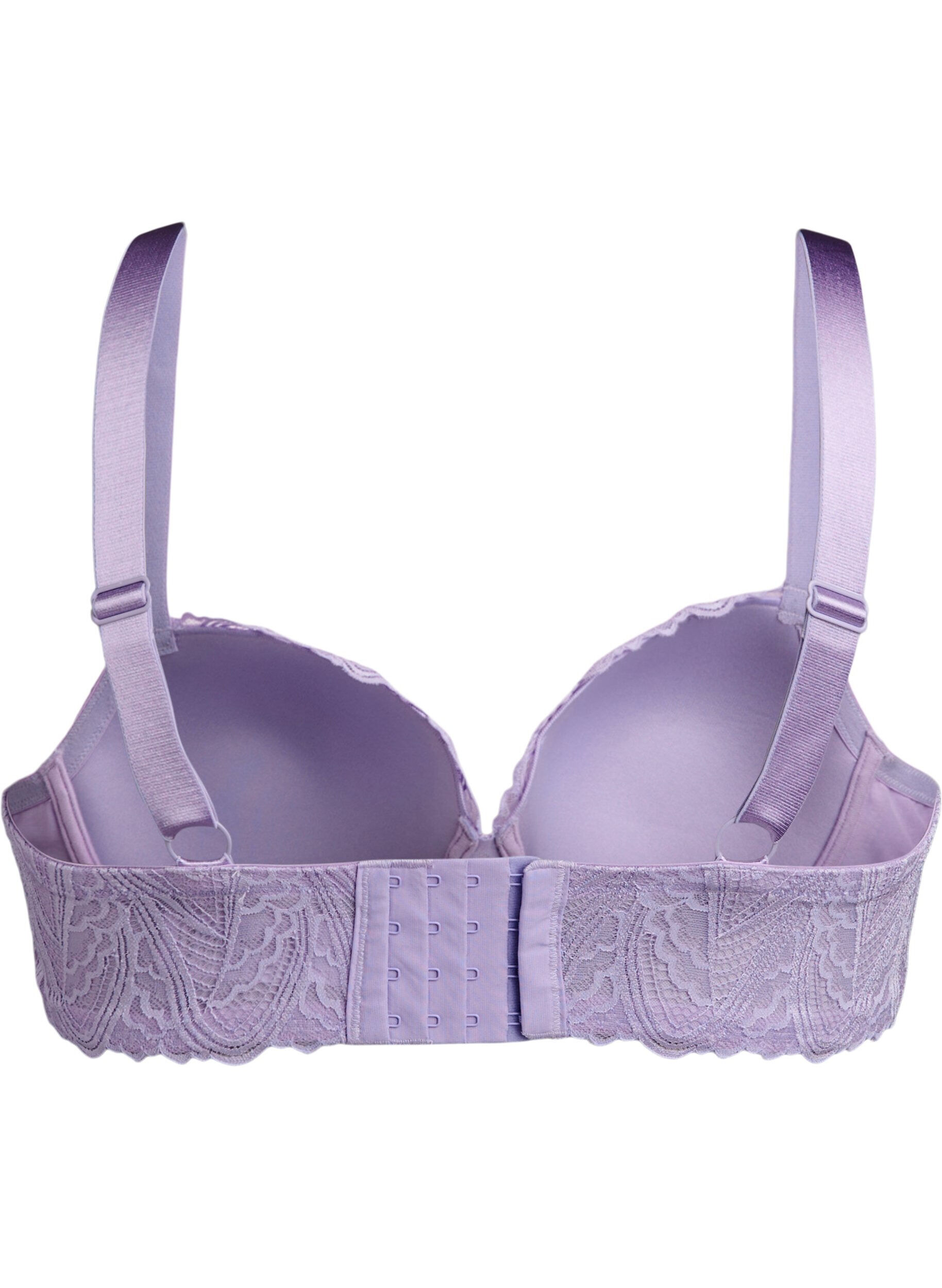 Zizzi Soutien-gorge en dentelle moul&eacute; avec armatures, Mauve, Packshot image number 1