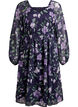 Robe de soir&eacute;e en mousseline &agrave; manches longues, Bleu, Packshot image number 0