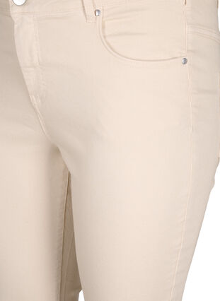 Emily jeans à coupe serrée avec une taille régulière, Oatmeal, Packshot image number 2