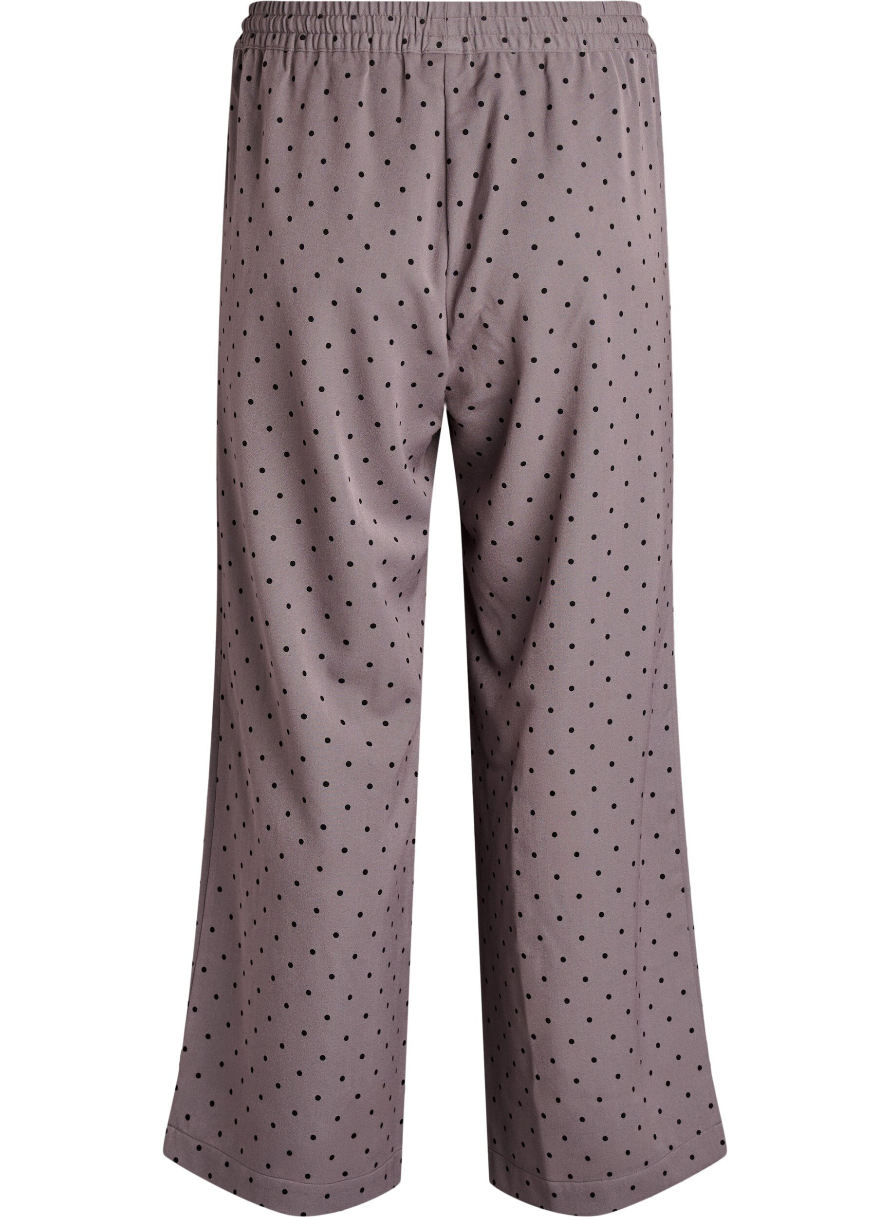 Zizzi Pantalon large &agrave; taille haute, Gris, Packshot image number 1