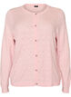 Cardigan en maille avec broderie ajour&eacute;e en forme de c&oelig;ur, Rose, Packshot image number 0