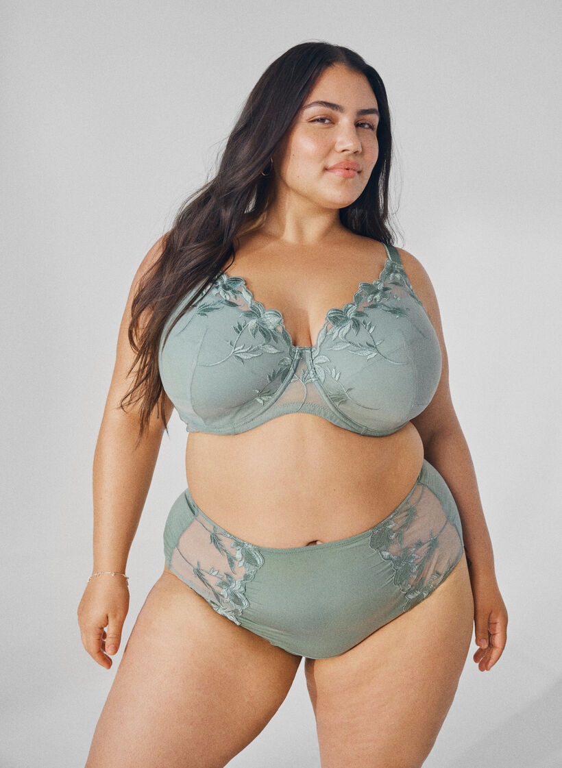 Slip hipster avec broderie et taille régulière., Iceberg Green, Image image number 0
