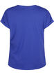 T-shirt &agrave; manches courtes en coton m&eacute;lang&eacute;, Bleu, Packshot image number 1