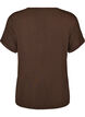 Basic T-shirt col V en viscose, Marron, Packshot image number 1