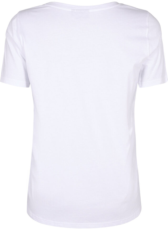 T-shirt en coton avec motif, B. White w. Face, Packshot image number 1