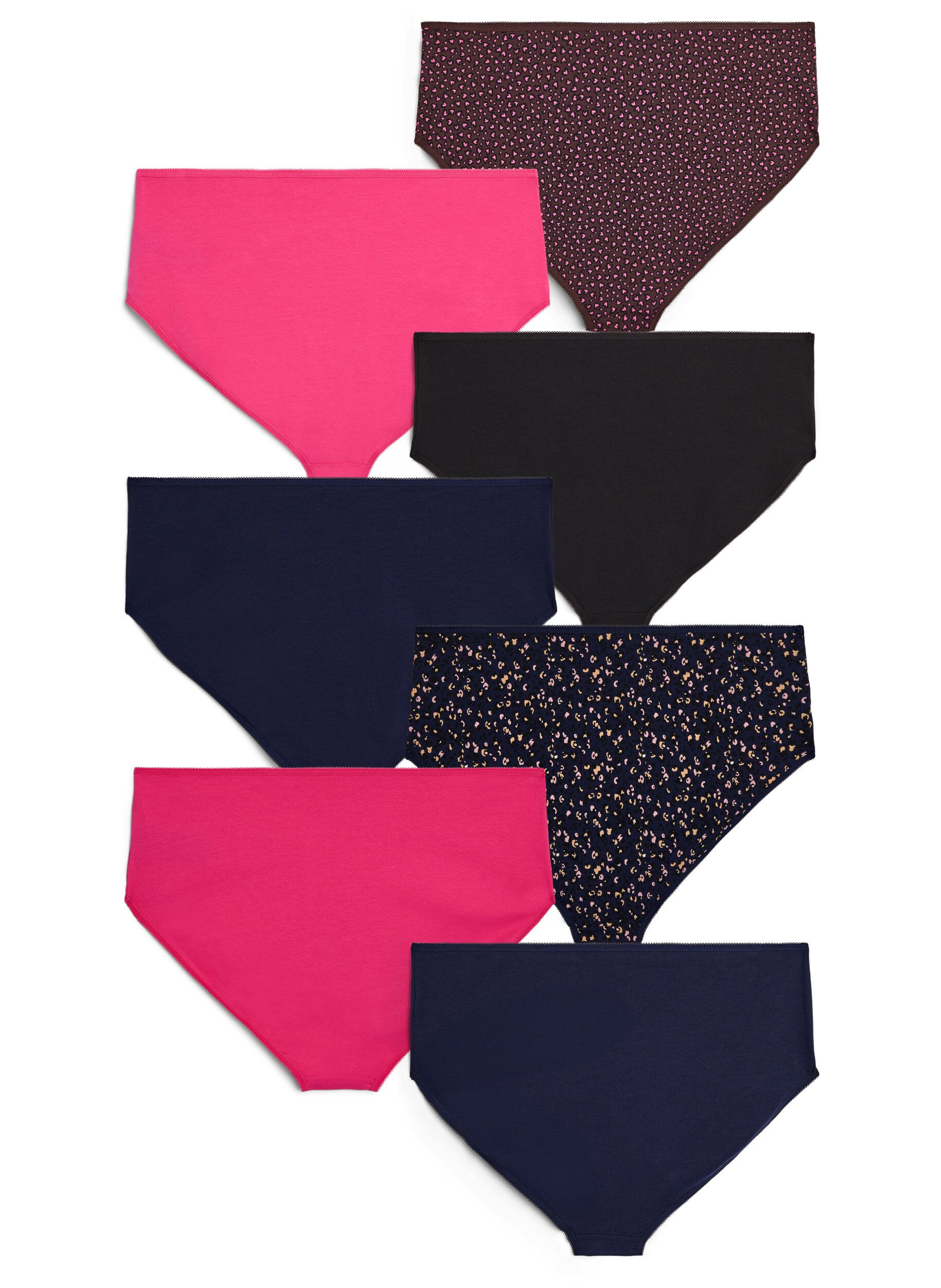 Zizzi7-pack de culottes avec une taille standard, Rose, Packshot image number 1