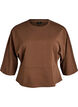 Blouse peplum avec manches longueur coude, Marron, Packshot image number 0