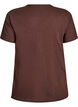 T-shirt dot&eacute; de boutons, Marron, Packshot image number 1