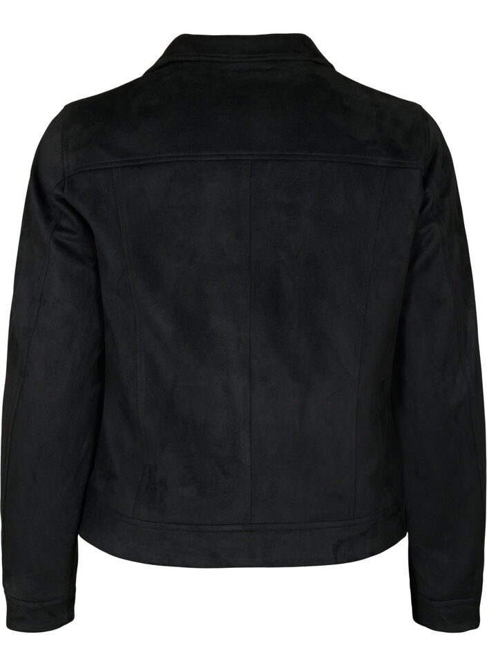 Veste de motard en faux daim, Black, Packshot image number 1