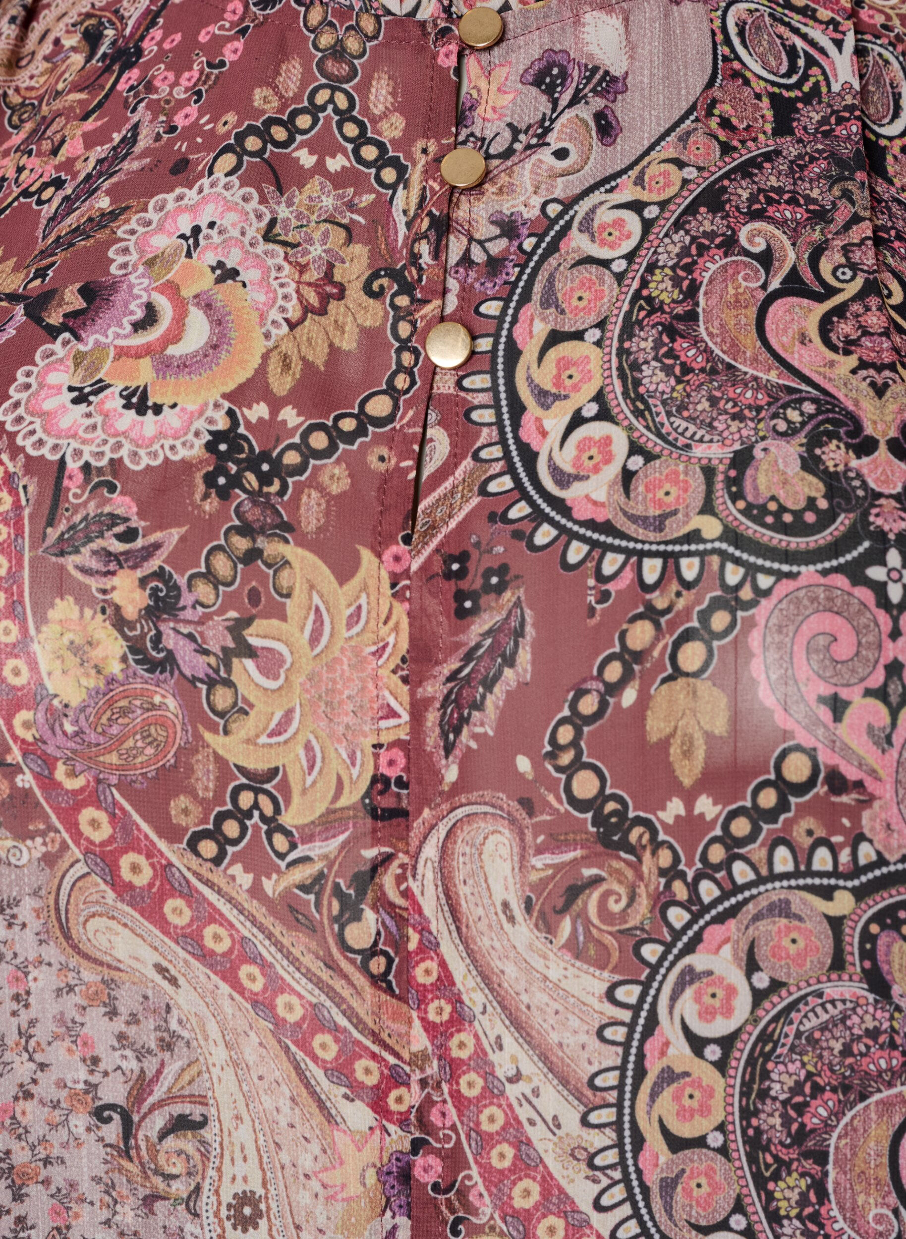 ZizziBlouse &agrave; imprim&eacute; cachemire et d&eacute;tails &agrave; volants, Mauve, Packshot image number 2