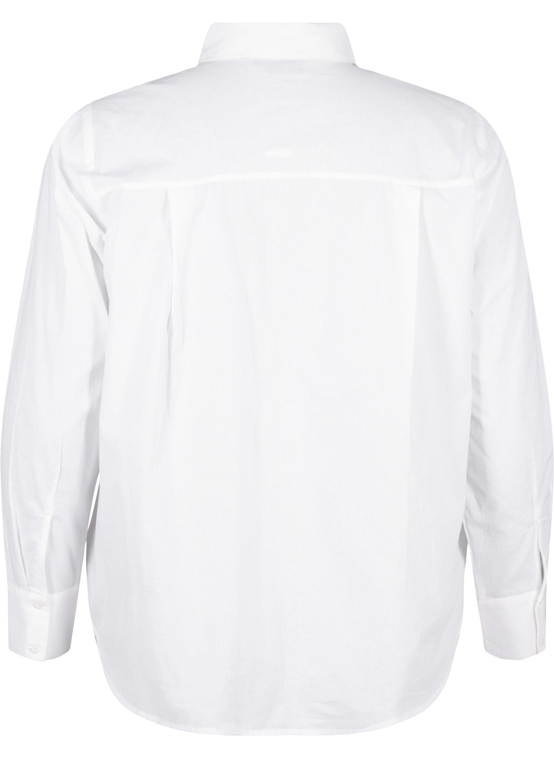 Zizzi Chemise classique brod&eacute;e de c&oelig;urs, Bright Wh.W. Blue H., Packshot image number 1