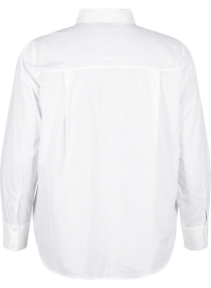 Chemise classique brodée de cœurs, Bright Wh.W. Blue H., Packshot image number 1