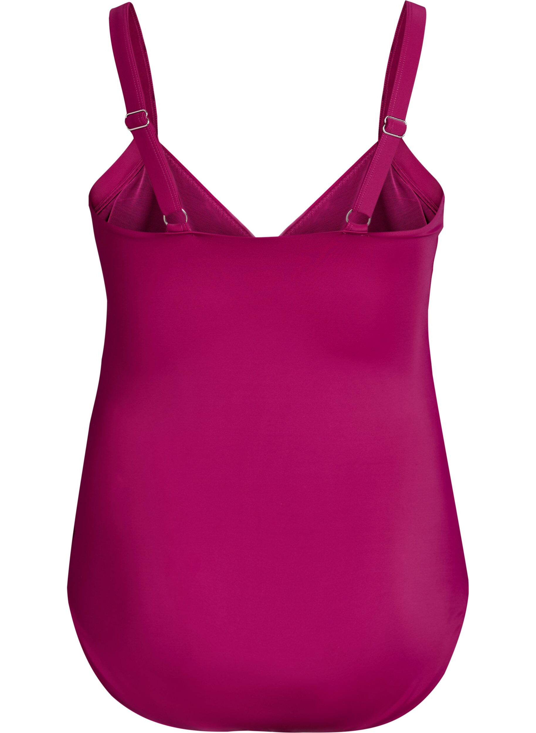 Zizzi Maillot de bain avec armatures et effet fronc&eacute;, Violet, Packshot image number 1