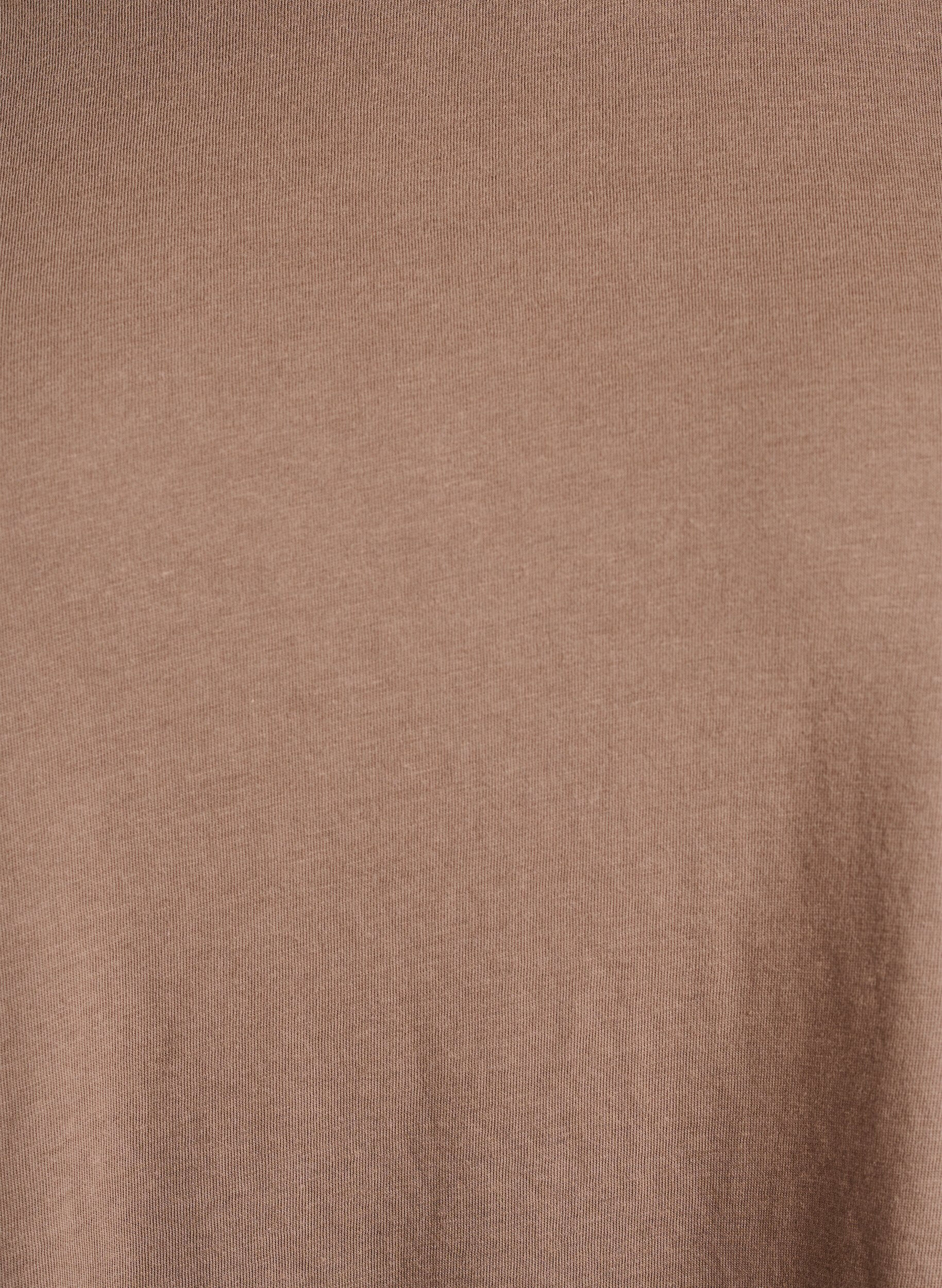 Zizzi T-shirt &agrave; manches courtes en coton m&eacute;lang&eacute;, Marron, Packshot image number 2