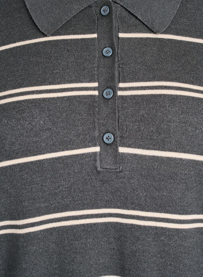 Chemisier en maille avec col, Vert foncé, Packshot image number 2