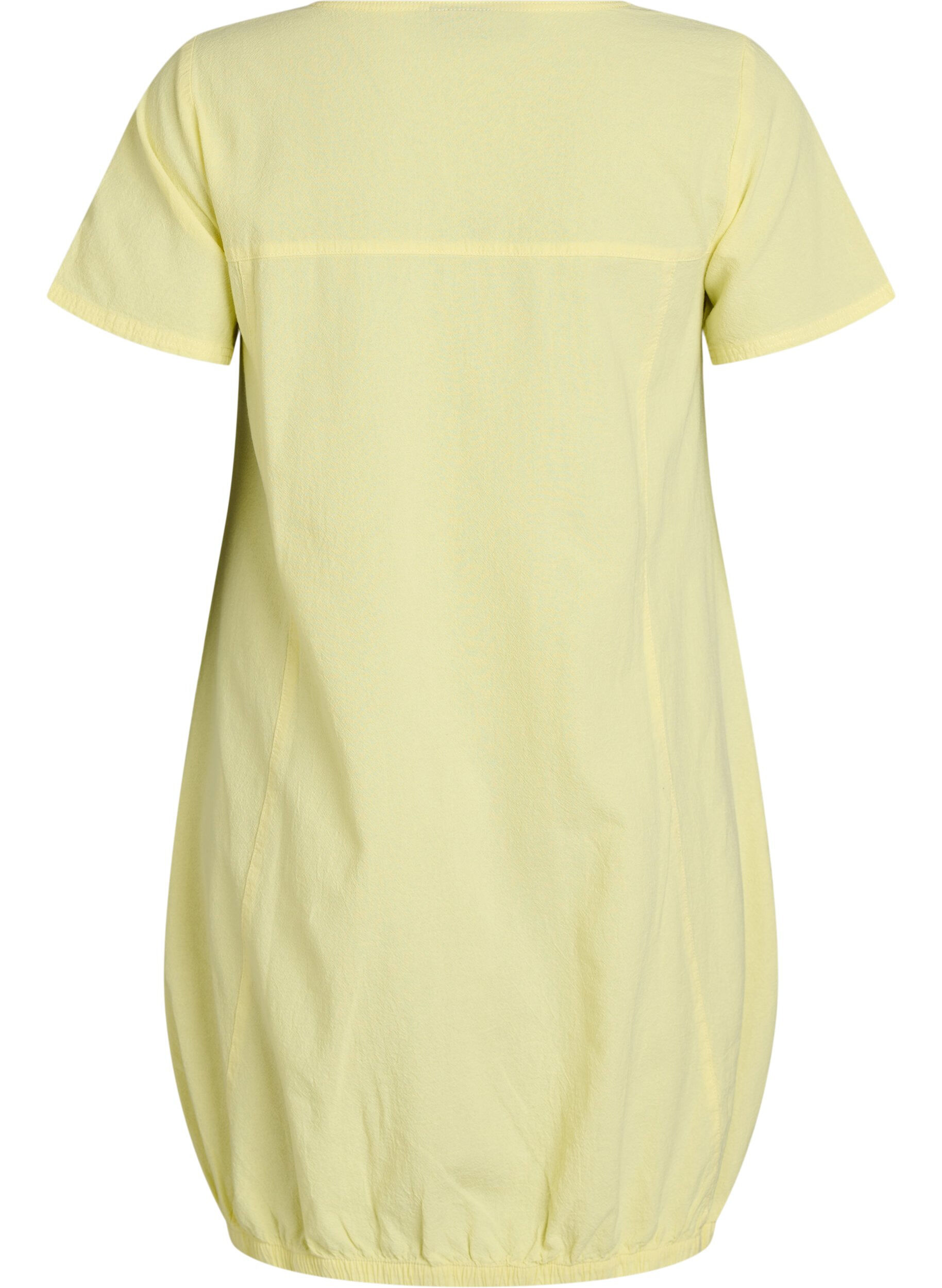 ZizziRobe en coton &agrave; manches courtes, Jaune clair, Packshot image number 1