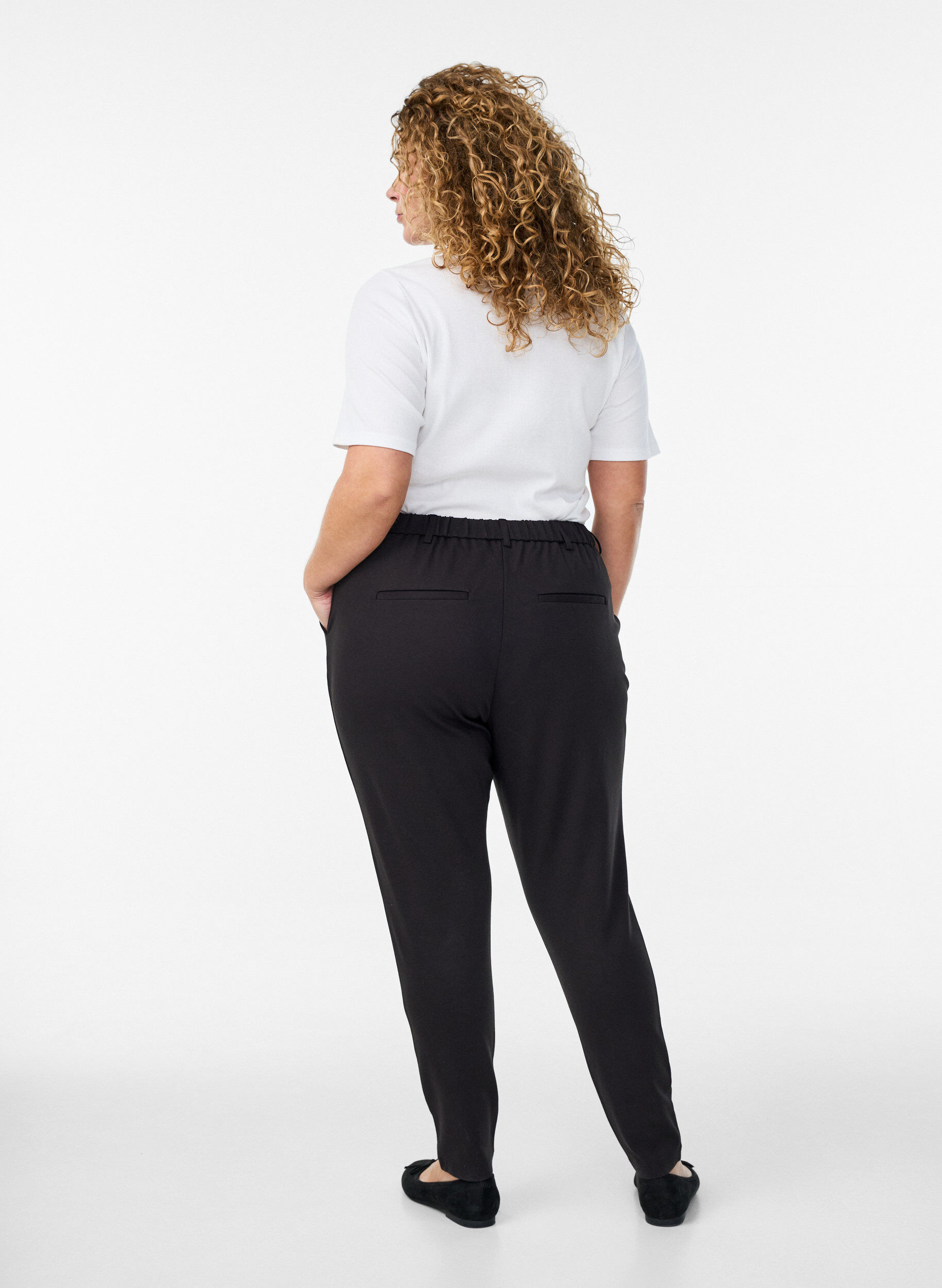 Zizzi Pantalon Maddison, Noir, Model image number 1