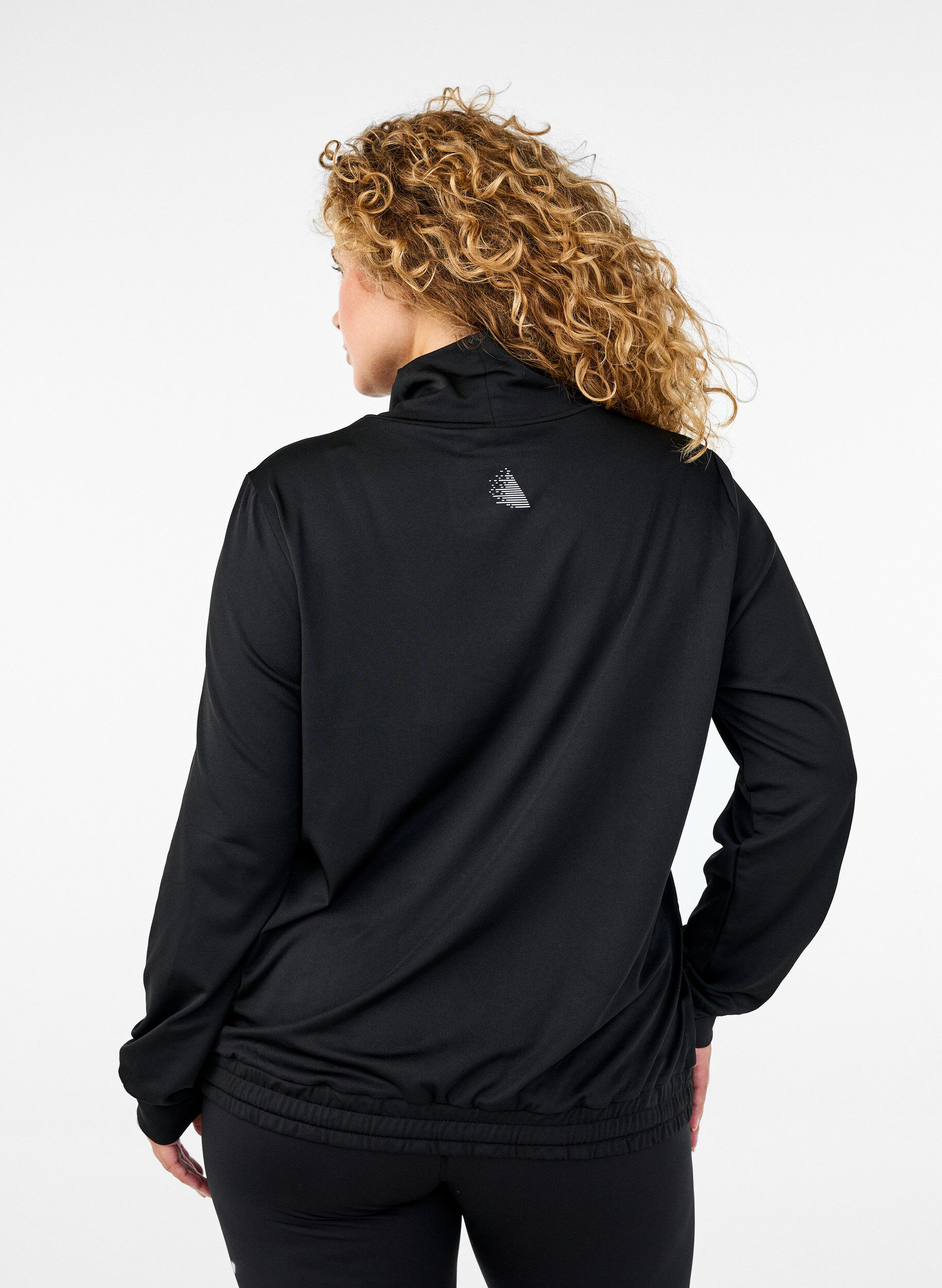 Zizzi Haut de sport &agrave; col montant, Black, Model image number 1