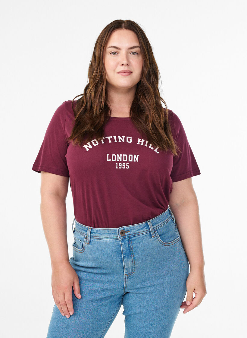 FLASH - T-shirt imprim&eacute;, Bordeaux, Model image number 0