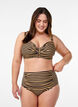 Haut de bikini avec armatures et imprim&eacute;, Camel, Model image number 1