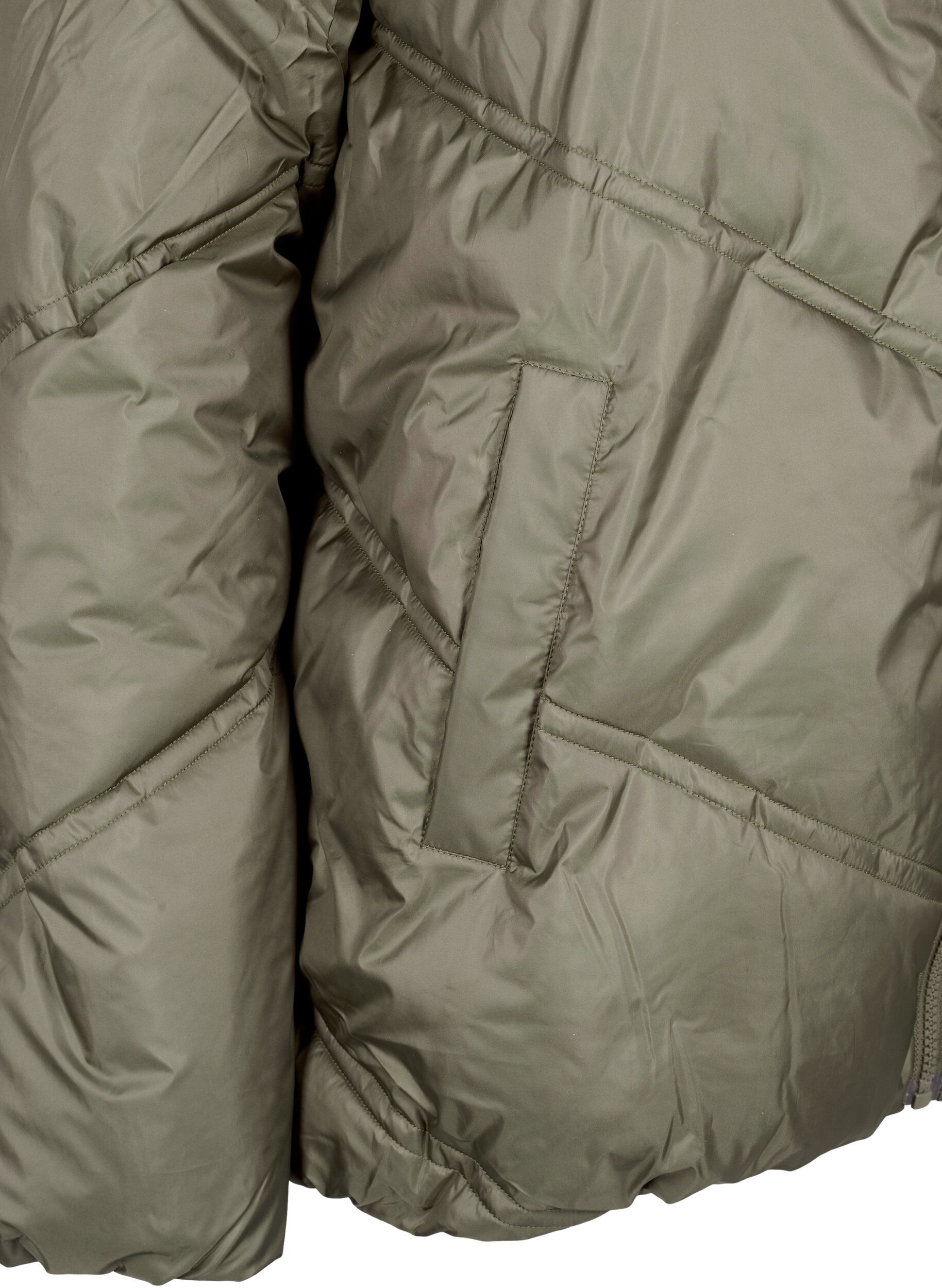 Zizzi Veste d'hiver courte avec poches, Bungee Cord , Packshot image number 3