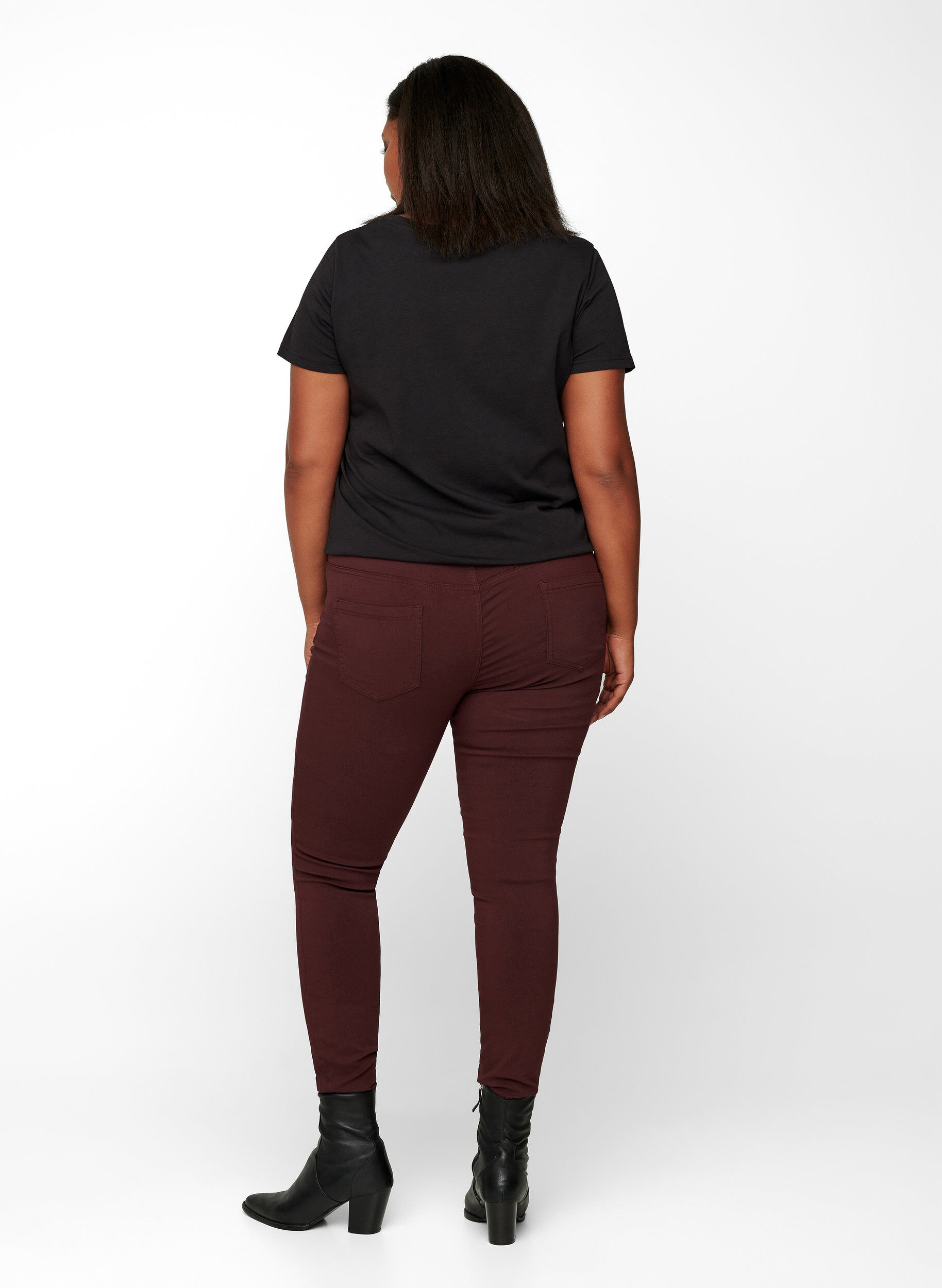 Zizzi Pantalon, Bordeaux fonc&eacute;, Model image number 2