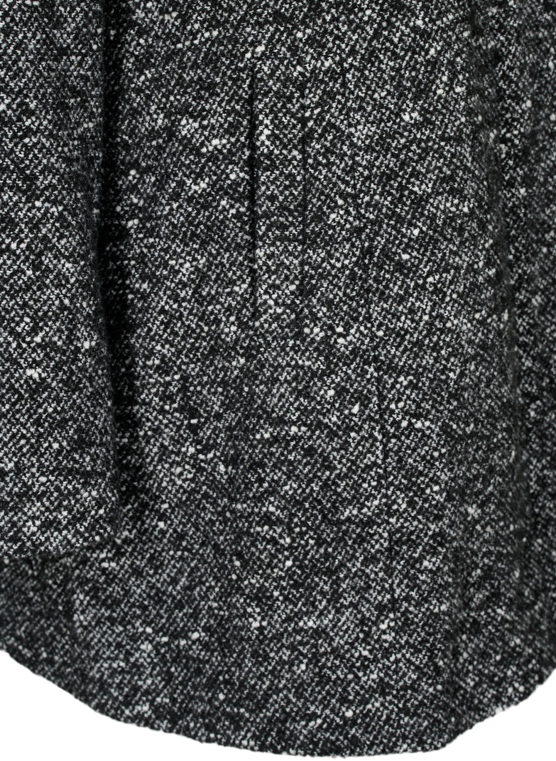 Zizzi Manteau boucl&eacute; en laine, Black Mel., Packshot image number 3