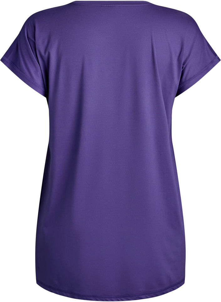 T-shirt long d'entra&icirc;nement, Violet, Packshot image number 1