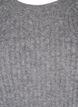 Robe en tricot côtelé avec fente, Light Grey Melange, Packshot image number 2