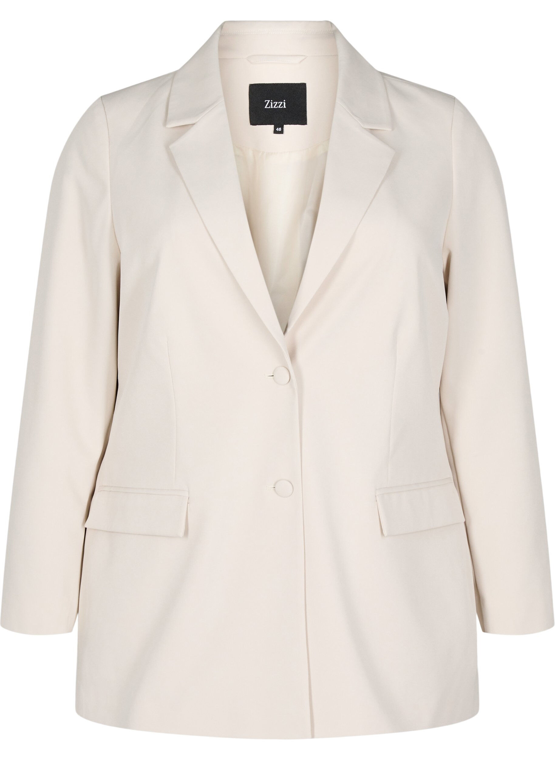 ZizziBlazer classique avec fermeture boutonn&eacute;e, Beige, Packshot image number 0